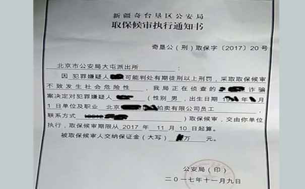 诈骗罪拍卖行业取保候审